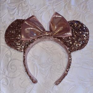 Pink sequin mini mouse Disney ears Disney shimmer ears